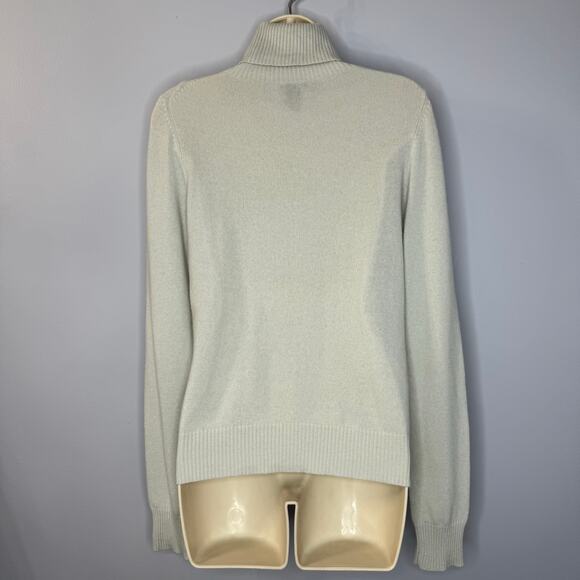 Theory Cashmere Turtleneck Sweater Pullover Lightweight Periwinkle Light Green M - Picture 8 of 9